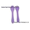 Child's Wooden Handle Silicone Fork & Spoon Set for Learning to Eat