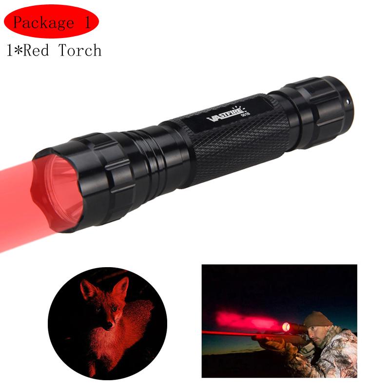 5000LM Led Hunting Flashlight Tactical Green/RED Weapon Light Outdoor Camping/Hiking/Hunting Torch+18650+Charger