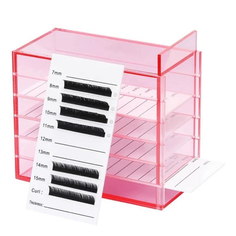 1 stuks Wimperverlenging Opbergdoos 5 Lagen Acryl Pallet Wimper Organizer Houder Displaystandaard Make-up Tools Benodigdheden
