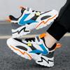 Children'S Shoes Boys' Leather Waterproof Running Sneakers Students' Autumn And Winter Plus Velvet Warm Cotton Shoes