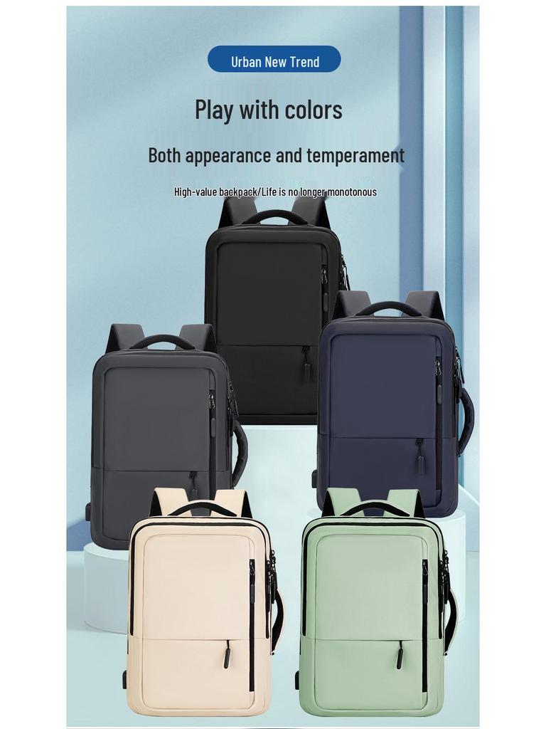 Cross-Border Multifunctional Large Capacity Backpack: Stylish Breathable Laptop Bag for Work, Commute, and Travel