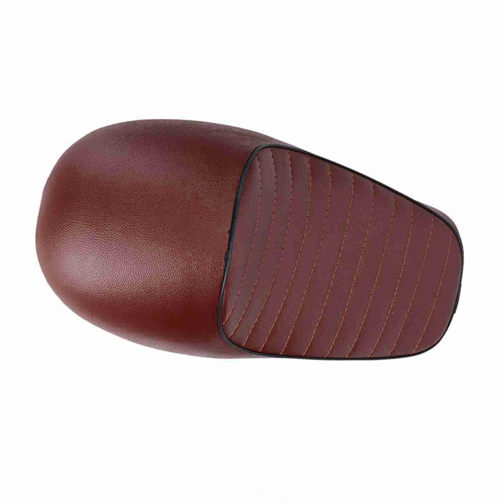 Motorcycle PU Leather Vintage Cafe Racer Refit Seat Flat Saddle Cushion for CG125 GN CG CB400SS