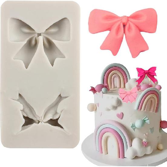 Bows Silicone Molds Bow Fondant Mold For Cake Decorating Cupcake Topper Candy Chocolate Gum Paste Polymer Clay