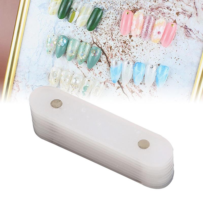 10Pcs Nail Art Tips Sticks Nail Display Acrylic Strips Practice Palette Manicure
