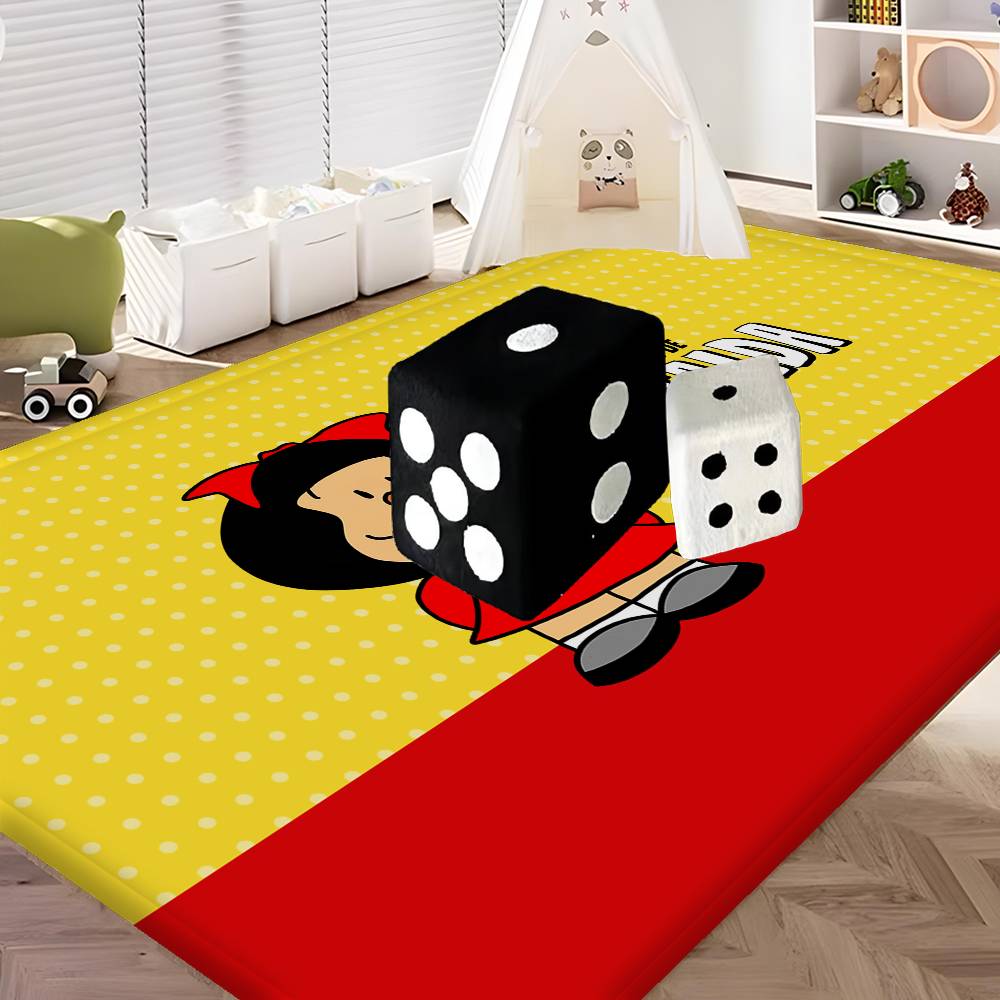 

M-Mafalda Cartoon Room Mats Anti-slip Absorb Water Long Strip Cushion Bedroon Mat Household Carpets 40x60cm