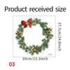 New Christmas Wreath Stickers Santa Claus Glass Window Stickers for Door Wall Decoration Wall Stickers Self-adhesive Home