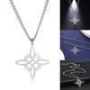 Fashion Celtic-Knot Pendant Necklace Witches-Knot Choker Chain Triquetra-Trinity Charm Clavicle Chain Jewelry Ornament