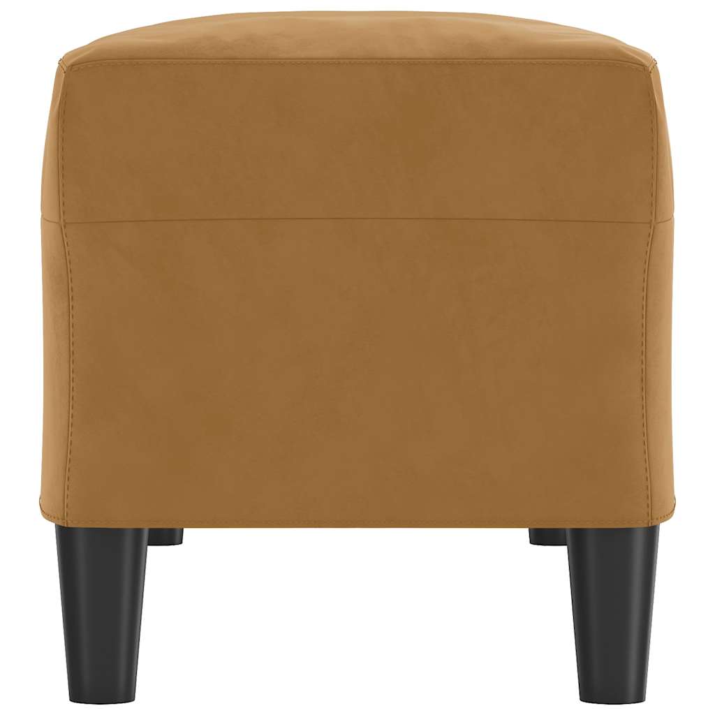 Vidaxl Bench, Dark Brown, 100X35X41 Cm, Upholstered In Velvet