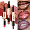 2IN1 Tapered Gradient Lip Liner & Lipstick Pen Long Lasting Waterproof Nude Matte Lip Contour Plumping Lipstick Non Stick Makeup