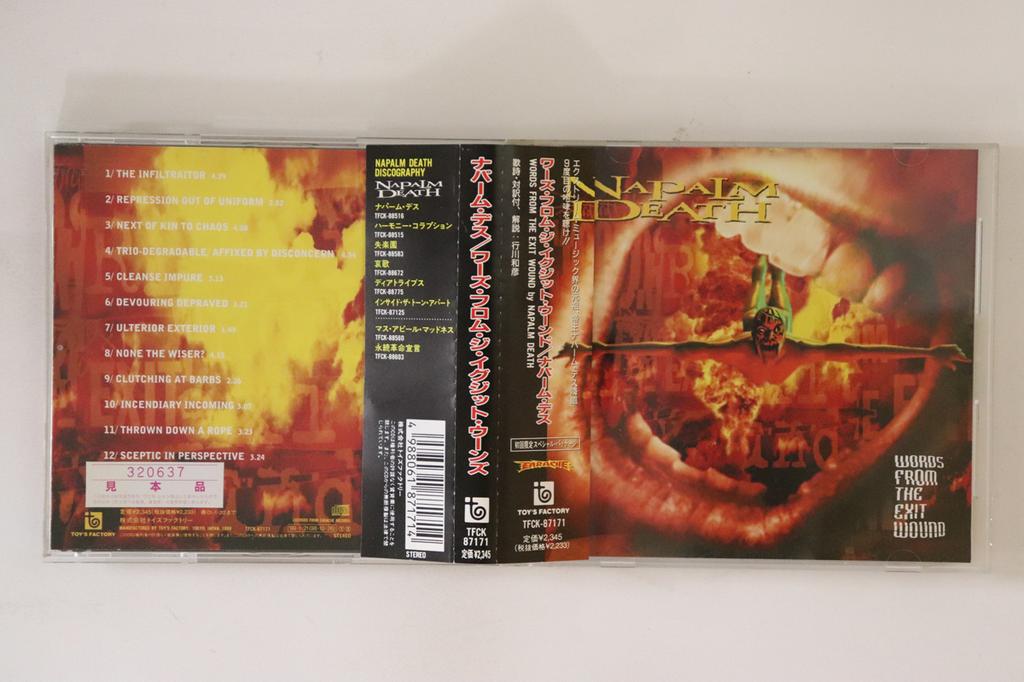 CD NAPALM DEATH - Words From The Exit Wound TFCK87171PROMO Toy's Factory 1999 Japan Obi Metal Used