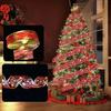 Christmas Ribbon Fairy Light Christmas Decoration DIY Bows String Light Tree Ornaments For Home 2025 Xmas Decor New Year Navidad