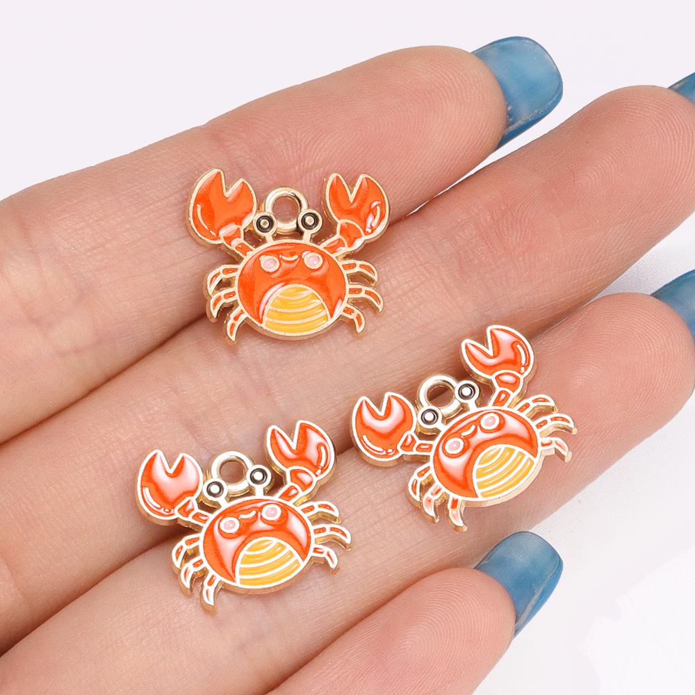 10Pcs Fashion Tortoise Shape Pendant Gold Colour Alloy Charm Jewelry Making Cartoon Sea Turtle Necklace Keychain DIY Accessories