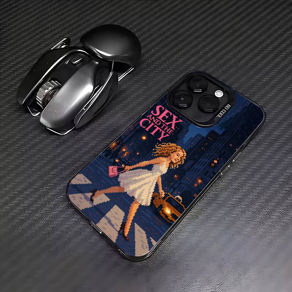 Sex And The City Phone Case For iPhone17,16,15,14,13,12,11 Plus,Pro Max Colored Silver Plated Inside Cover