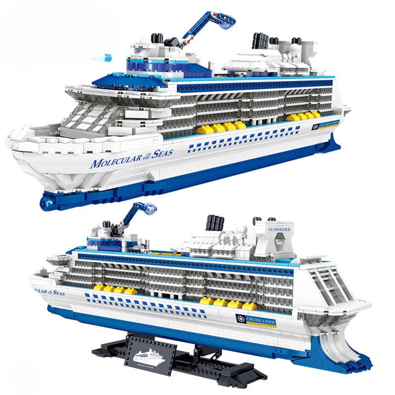 

Круизный лайнер, парусная лодка, мини-модель, строительные блоки, креативные большие морские суда, кирпичи, игрушки, детские подарки