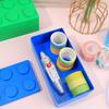 Rectangular Building Blocks Pencil Case,Campus Style Stationery Organizer Box,Desktop Storage Box,Office Storage Box