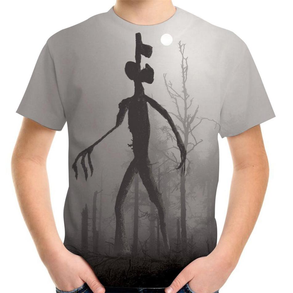 Sommer Rundhals 3D Interessante Cartoon-Muster Gedrucktes Oberteil Modisches Lässiges Kurzarm Kinder Jungen T-Shirts