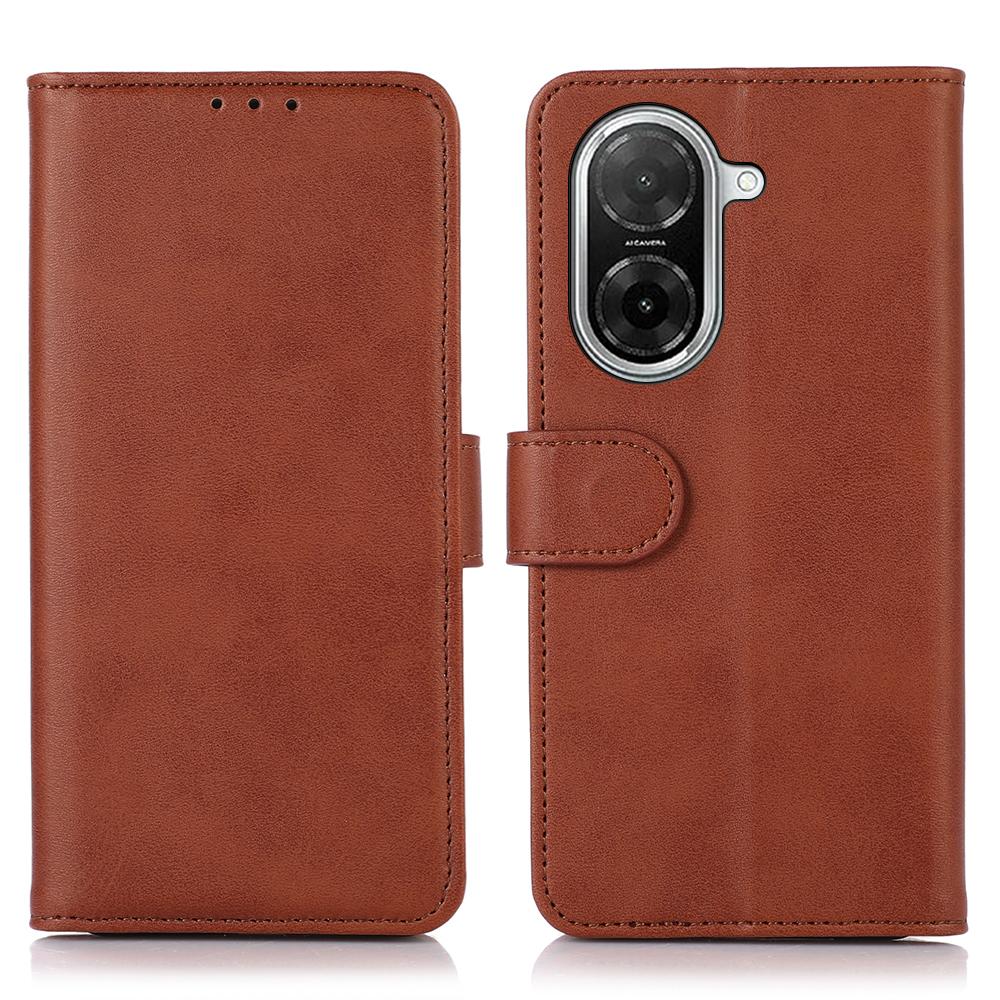 For Xiaomi Poco C71 4G/Redmi A5 4G (171.7*77.8*8.3mm) Case Cowhide Texture Leather Wallet Phone Cover with Stand