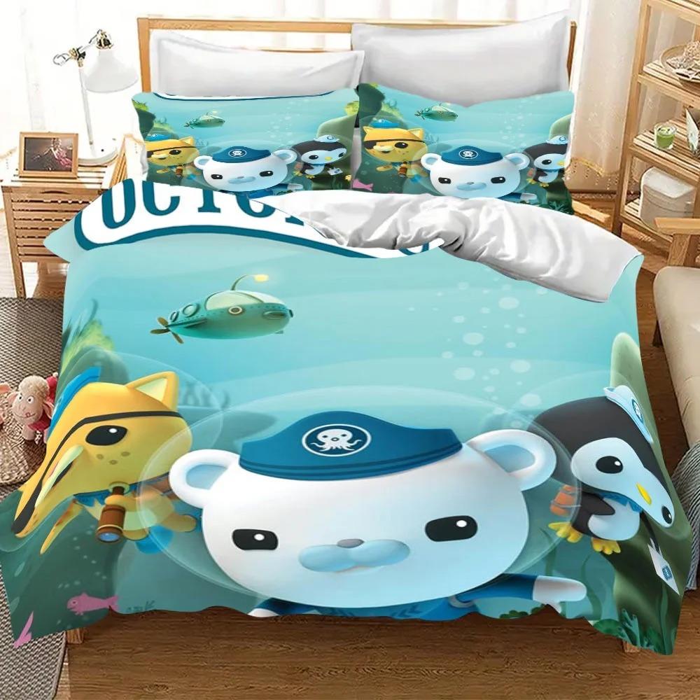 The Octonauts Barnacles 3D Printed Duvet Case Pillowcase Boy Girl Bedding Set Twin Full Queen King Size for Bedroom Decor