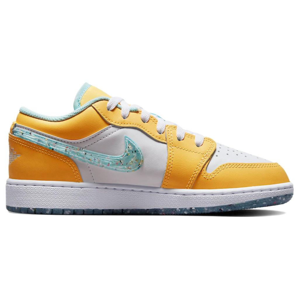 Air Jordan 1 SE GS Recycled Grind Kids Sneakers Yellow Citron-Pulse White DX4375-800