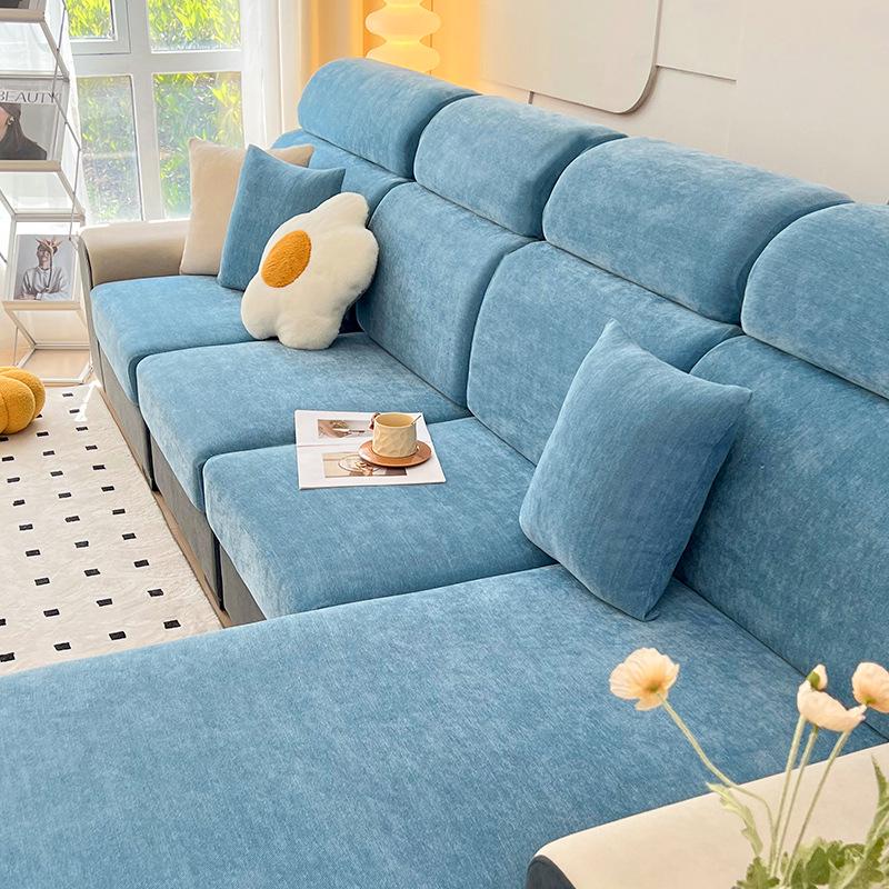 Universal Non-Slip Chenille Sofa Cover - Thick & Cozy for Winter 2024