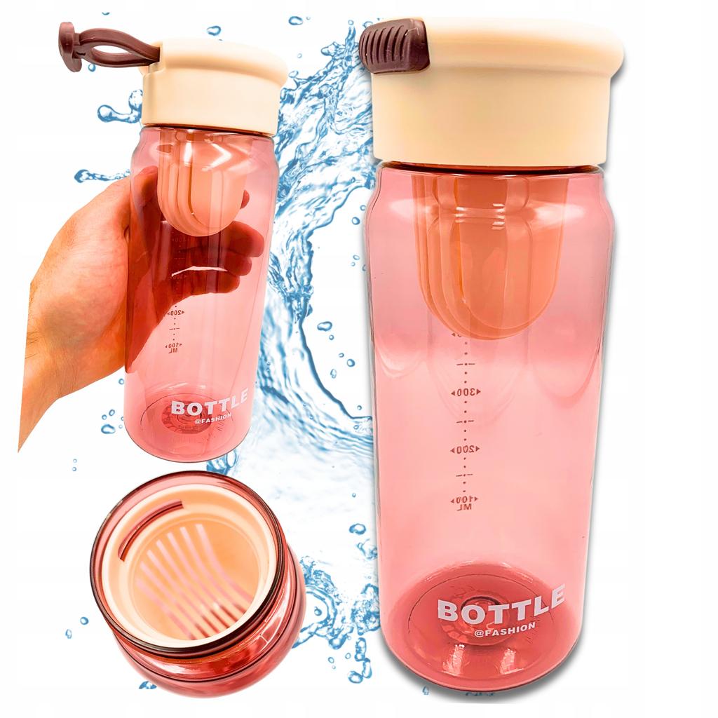 Durable Sports Water Bottle With Graduated Filter 650 Ml