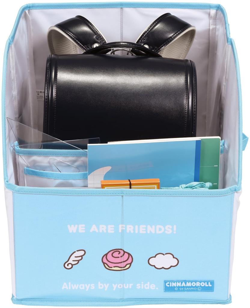 Skater School Backpack Storage Case with Dividers and Lid Cover for Organization and Sanrio Cinnamoroll and SRBX1 Tidying, Friends,