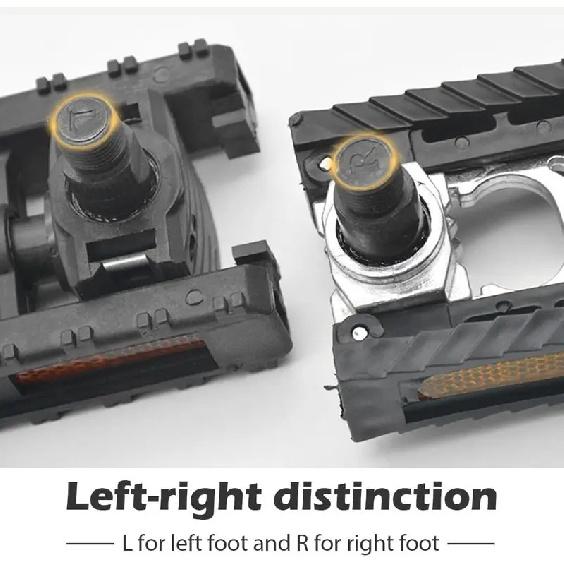 Folding Bicycle Bike Pedals for Ebike with Reflective Strips Wide Flat Pedals,Aluminum Urban Cycling Pedals