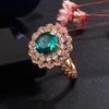 Lindon Classic Copper Alloy Zircon Ring Ladies Jewelry Wedding Promise Party Gift