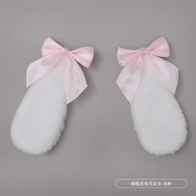 A piece of hair lolita lolita bow lo rabbit ears hairpin edge clip pair headdress cartoon hairpin