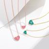 Silver Green Pink Shell Necklace Girl Can Temperament Versatile Stack Wear Collarbone Chain Fashion Accessories