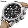 Mote Sportsklokke Herre Luksusmerke Herre Kvartsklokker Chronogragph Clock Leather Band Army Military armbåndsur 2026