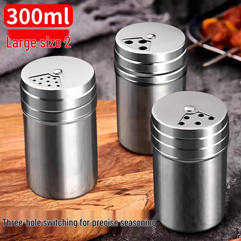 Stainless Steel Spice and Powder Shaker Set