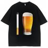 Funny Meme Tshirt Cigarette And Beer Humor Joke Print T Shirt Unisex Unisex Fashion Oversized Cotton Casual Short Sleeve Streetwear