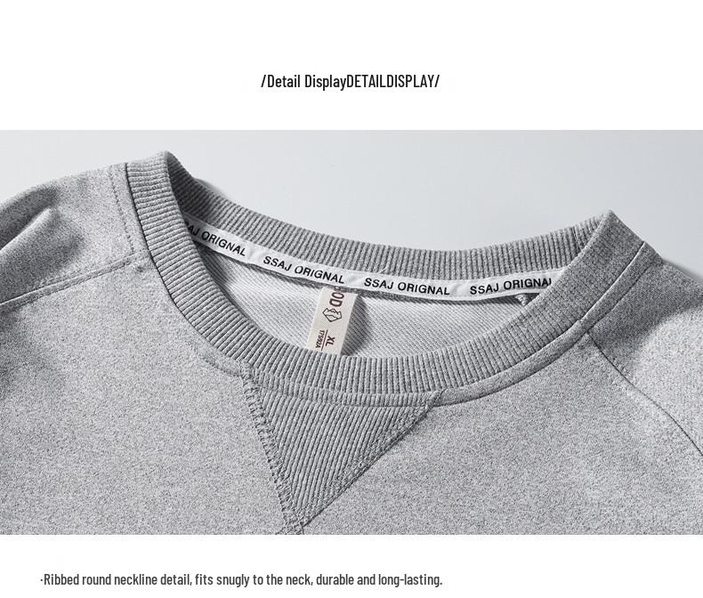 Men's Trendy Autumn Color Block Round Neck Sweatshirt - Loose Fit, Korean Style