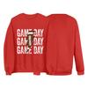 Damenmode Rundhals Langarm Buntes Blitz Rugby Buchstaben Sweatshirt