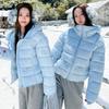 Hooded small ribs down cotton clothes women's short winter fashion armband warm loose bread clothes tide