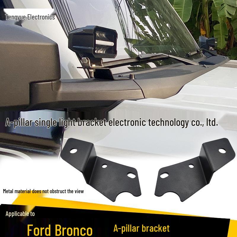Ford Bronco A-Pillar Bracket for Double LED Spotlight & Fog Light