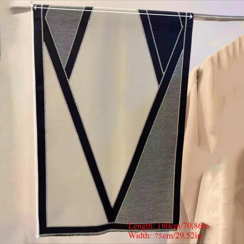 Women'S Autumn And Winter Waterproof Scarf Thick Double-Layer Shawl Soft Office Daily Accessories Classic Color Design