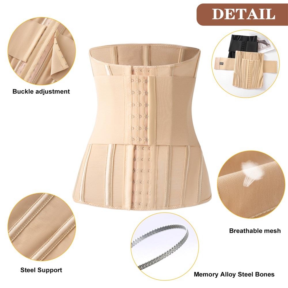Fajas Cinturilla Fuertes Control de Vientre de Cuerpo Completo Ropa Moldeadora para Mujer Corsé Cruzado Cinturón Entrenador de Cintura Moldeador para Mujer