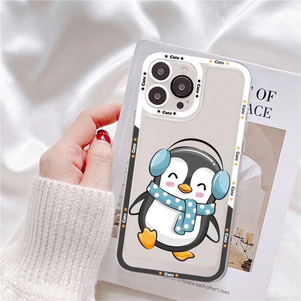 Cute Cartoon Penguin Phone Case For Redmi 7 8 9 A For Redmi Note 5 7 8 9 10 11 Pro Max 4G 5G Funfas