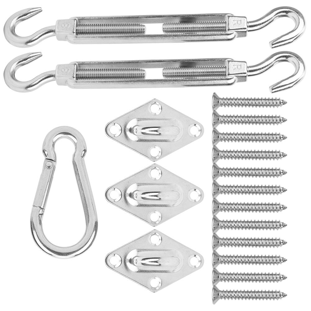 Stainless Steel Hardware Kit Screw Rhombus Hook Spring Buckle Shade Sail Accessory
