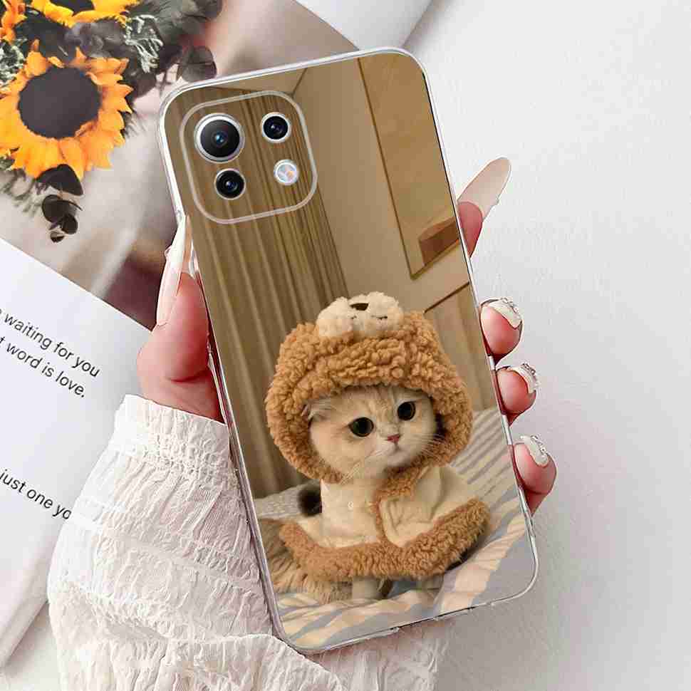 For Xiaomi Mi 11 Lite 4G Case M2101K9AG Colorful Flower Butterfly Soft Silicone TPU Cover For Xiaomi Mi 11Lite 5G 6.55" Bumper