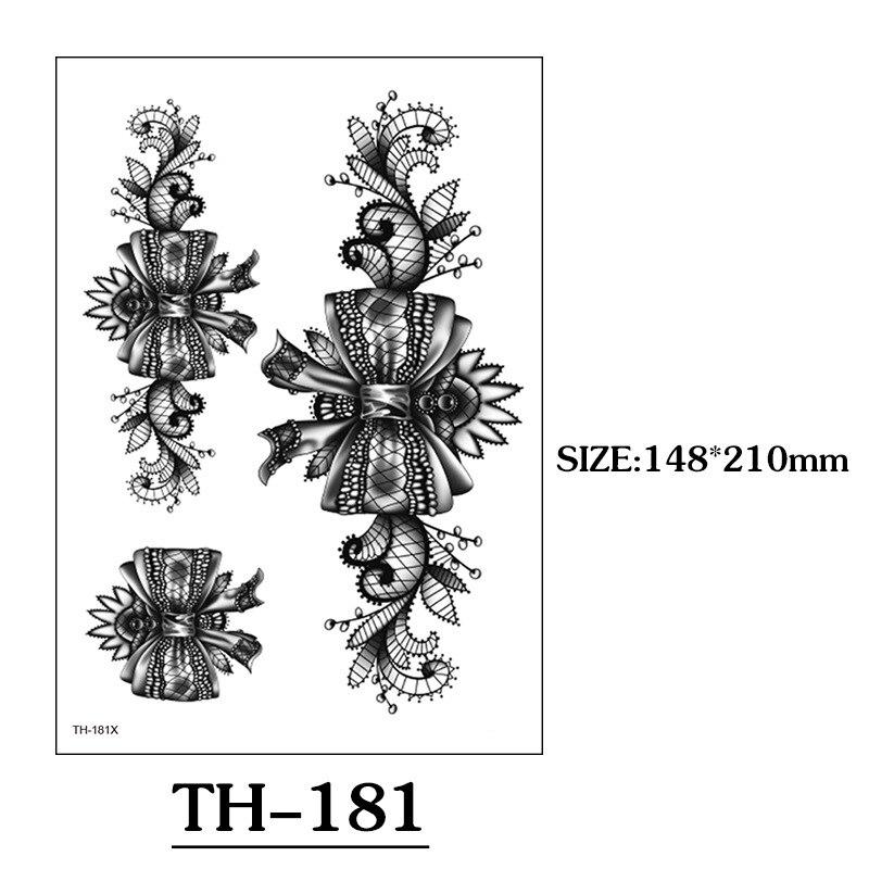 

Сексуальный цветок, водостойкая временная татуировка, наклейка на руку, роза, татуировка для женщин, черная линия, 3D боди-арт, запястье, лодыжка, нога, поддельные татуировки