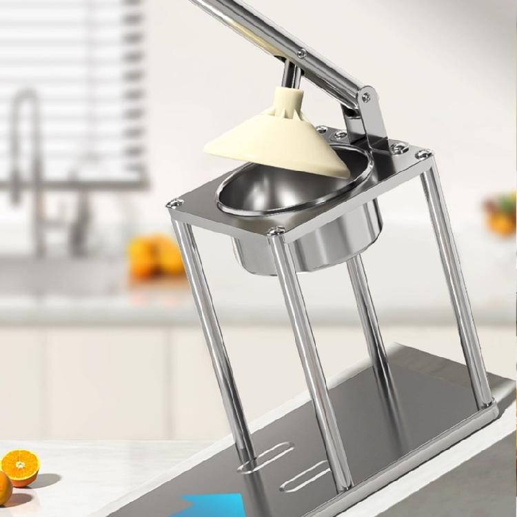 Professionelle, hocheffiziente manuelle Saftpresse aus Edelstahl für die schnelle Zubereitung gesunder Getränke.