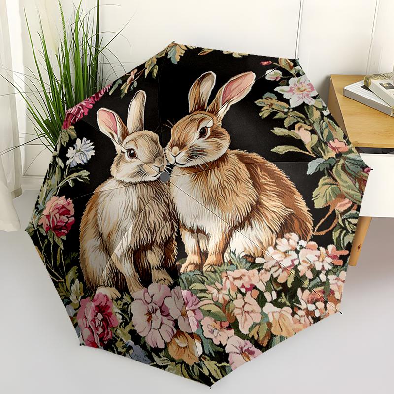 Lively Rabbit Automatic Folding Umbrella Compact, Lightweigh Perfect for Outdoor Adventures and Travel as a Thoughtful Gift for Friends and Family