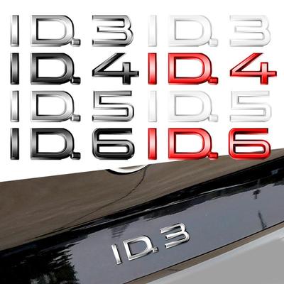 Για ID.3 ID.4 ID.5 ID.6 Επιγραφή με έμβλημα ID Series GTX ID.4X Crozz ID.6X EV Car Μεταλλικό σήμα Λογότυπο Αμαξώματος Αυτοκόλλητα Πίσω Αυτοκόλλητο