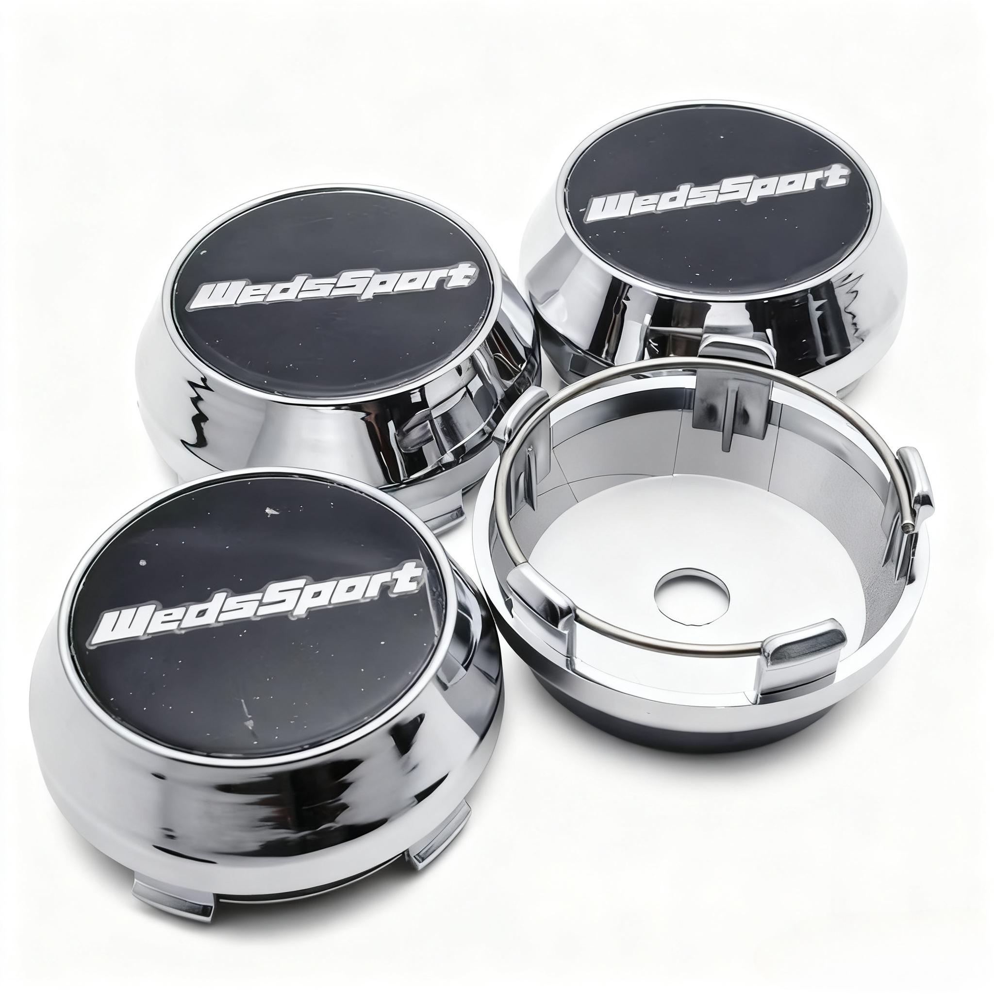 

4pcs JDM WedsSport Logo Emblem Car Wheel Center Caps 60MM 56MM Wheels Hub High Cap Weds Badge Rim Hubcaps Cover Car Accessories WedsSport Badge&4pcs High Caps