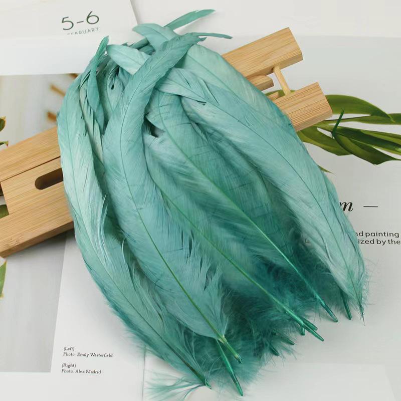 Handmade Off White & Purple Long Feather Jewelry & Mask Accessories