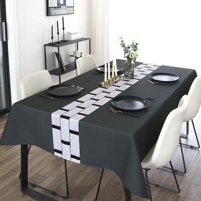 Modern Minimalist Tablecloths Waterproof Oilproof Rectangular Table Cover for Living Room Dining Decor