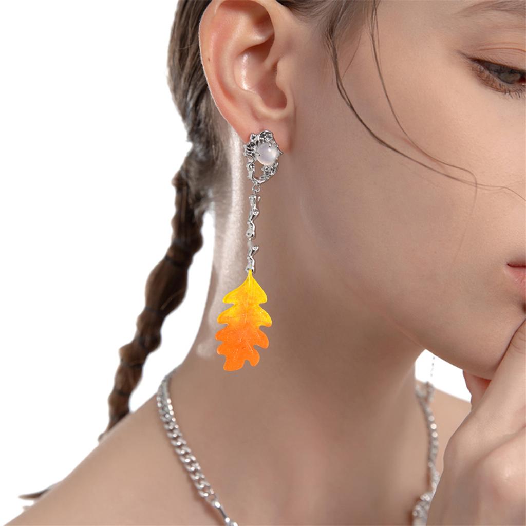 Silicone Pendant Mold Earring Molds Maple Leaf Shape Jewelry Molds Silicone Texture Present for Jewelry Enthusiasts